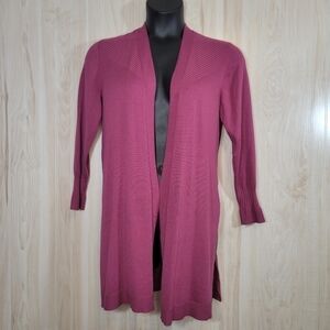 Peyton Primrose Purple Duster Sweater Sz Lg